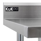 KuKoo Commercial Sink With Pre-Rinse Tap, 6ft Stainless Steel Catering Bench, 2 x Wall Mounted Shelves