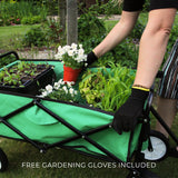 Foldable Garden Cart Green