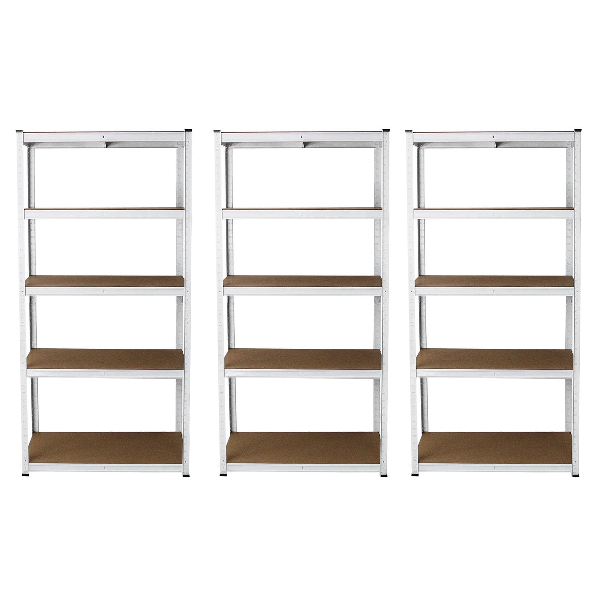 3 x E-Rax White Metal Racking Units