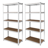 2 x White Racking Units 90 x 40 x 180