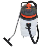 90L Maxblast industrial vacuum with a sleek white body, orange accents, and a durable metal hose for wet and dry cleaning tasks