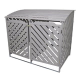 Grey Wash Double Wheelie Bin Storage