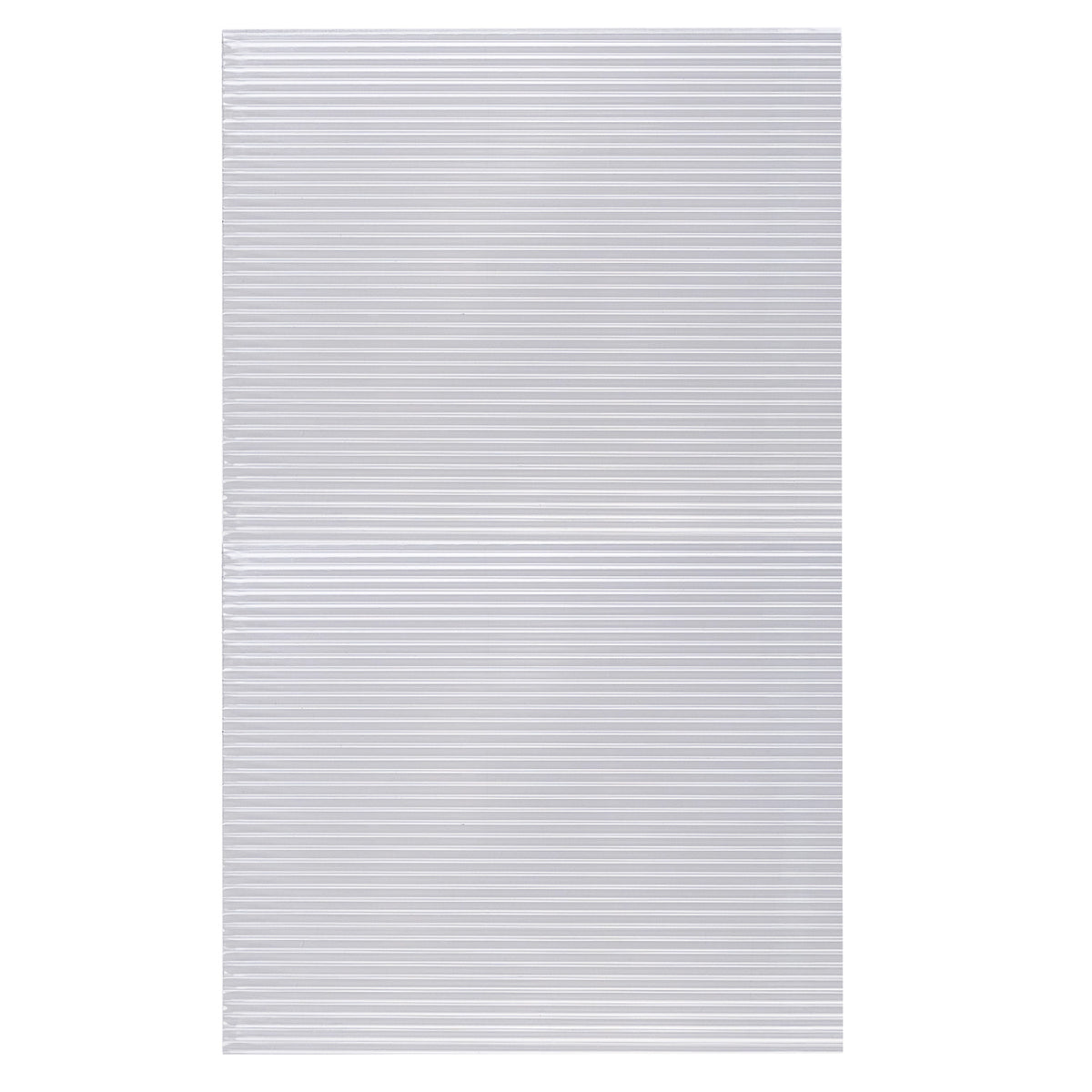 Clear polycarbonate sheets with a ribbed texture, ideal for constructing a 6ft x 6ft greenhouse, showcasing durability and light transmission