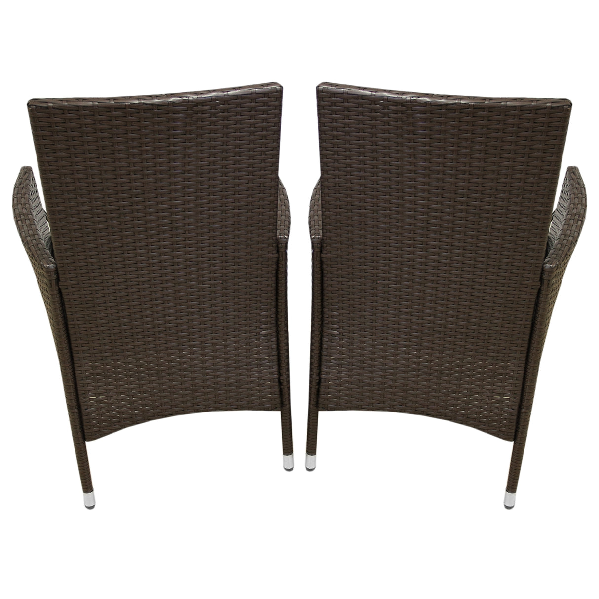 Jardí Rattan Bistro Set Brown