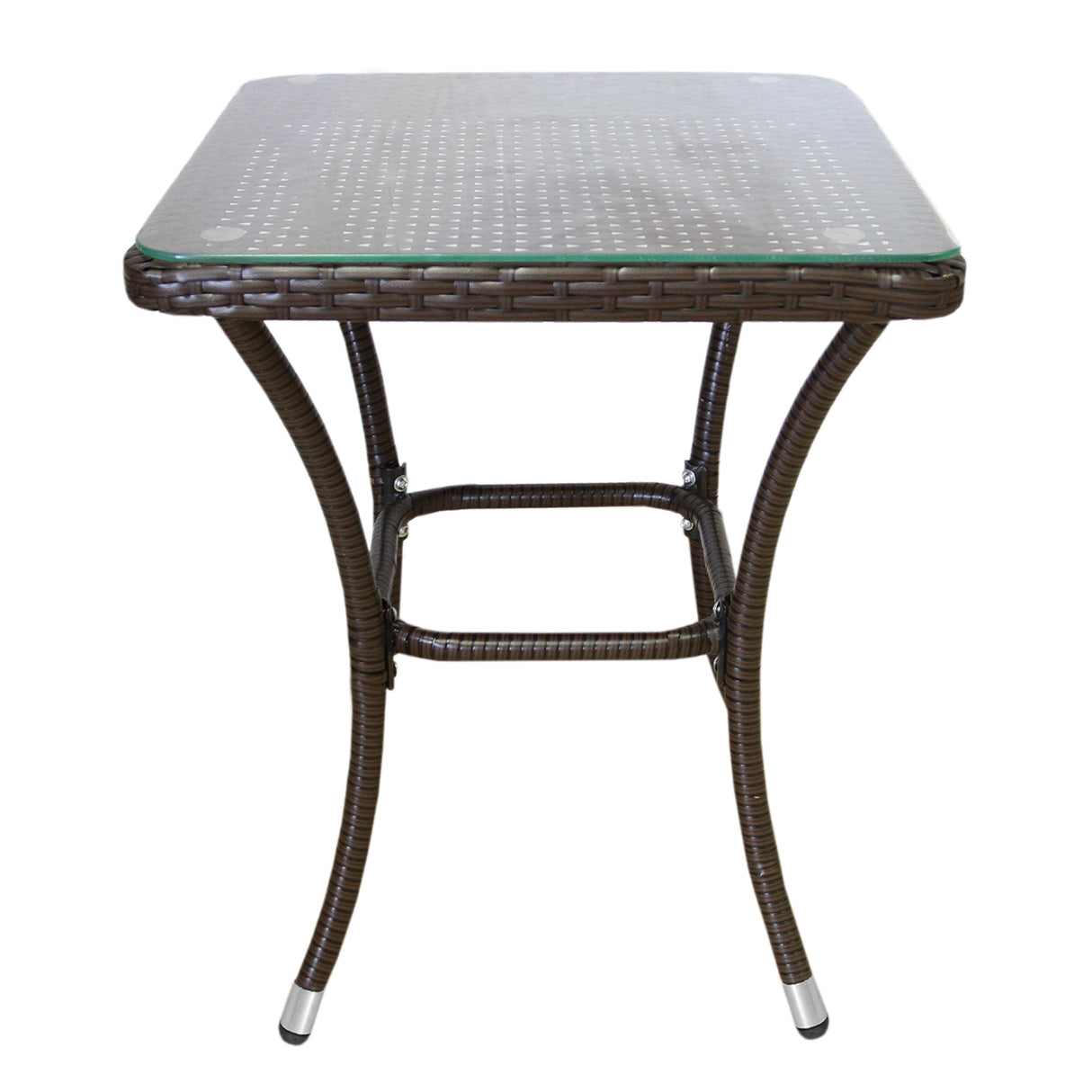 Jardí Rattan Bistro Set Brown