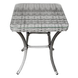 Jardí Rattan Bistro Set Light Grey
