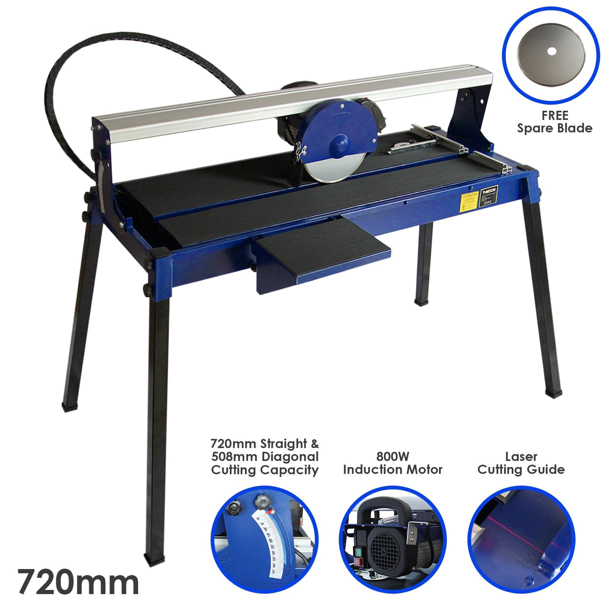 Wet Tile Cutter Bench - 720mm / 800W