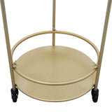 Gold Drinks Trolley Bar Cart - Small