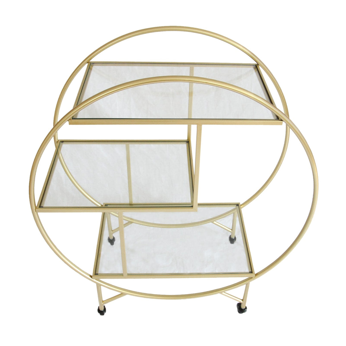 Gold Drinks Trolley Bar Cart - Large