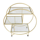 Gold Drinks Trolley Bar Cart - Large