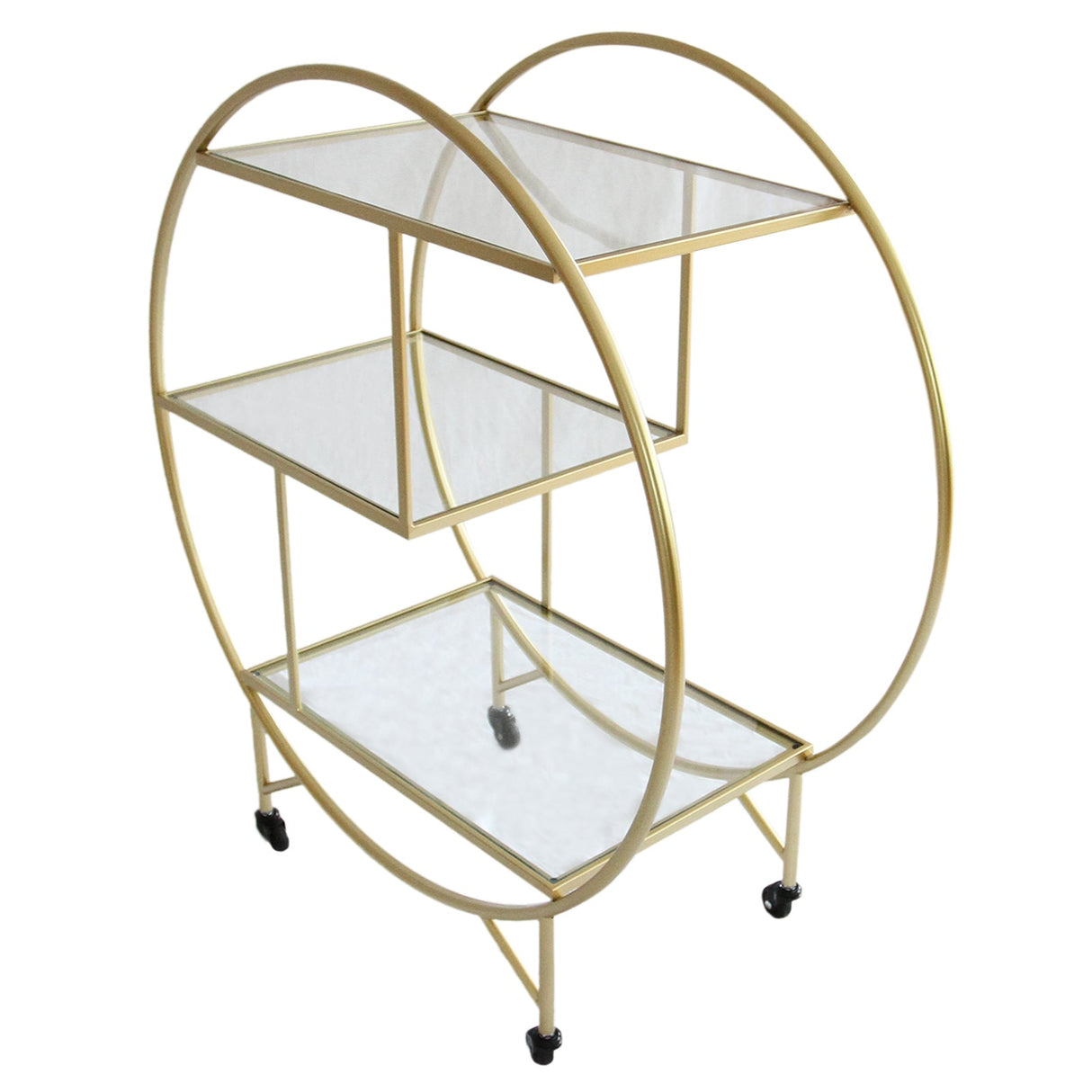 Gold Drinks Trolley Bar Cart - Large