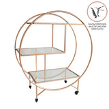 Rose Gold Drinks Trolley Bar Cart - Large