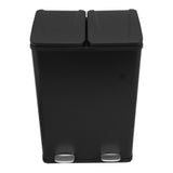 60L Dual Pedal Bin In Black