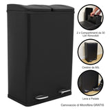 60L Dual Pedal Bin In Black