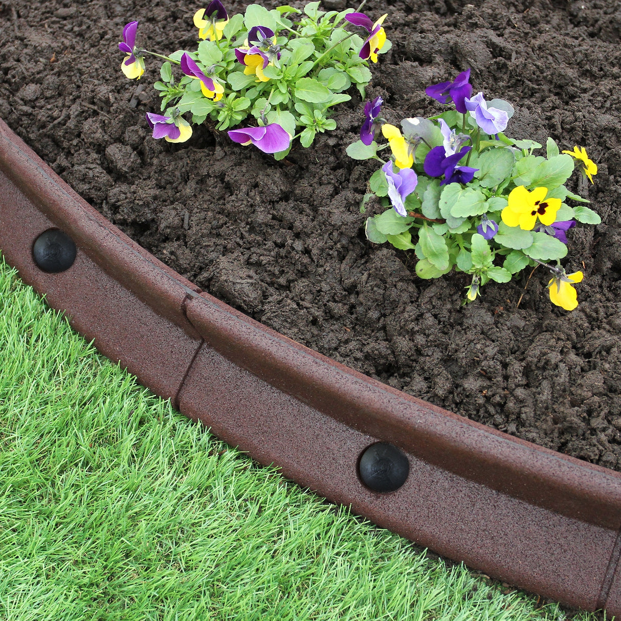 Flexible Lawn Edging Brown 1.2m x 36