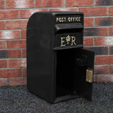 Black Royal Mail Post Box with Stand