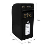 Black Royal Mail Post Box with Stand