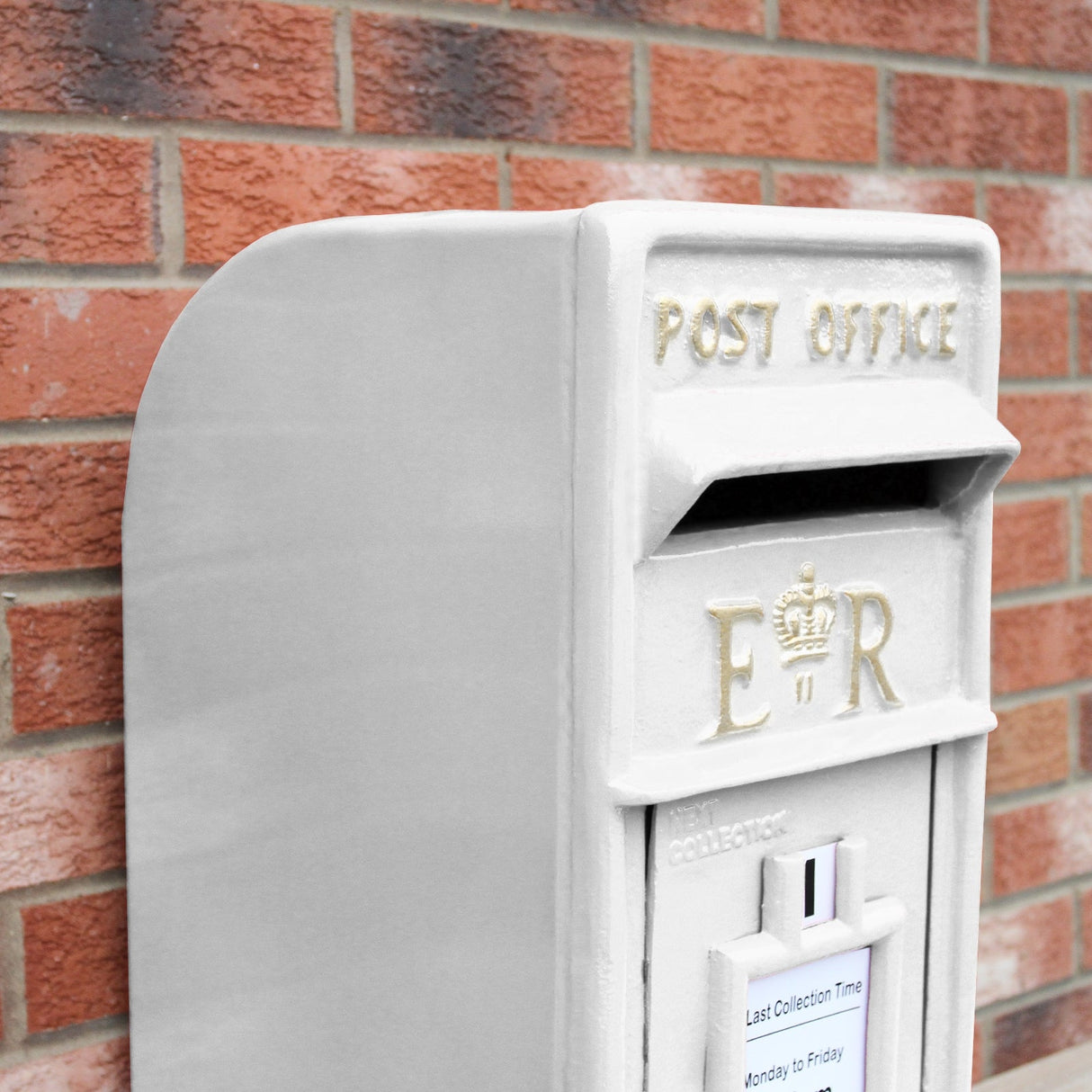 White Royal Mail Post Box with Stand