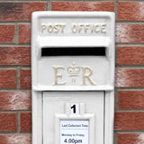 White Royal Mail Post Box with Stand