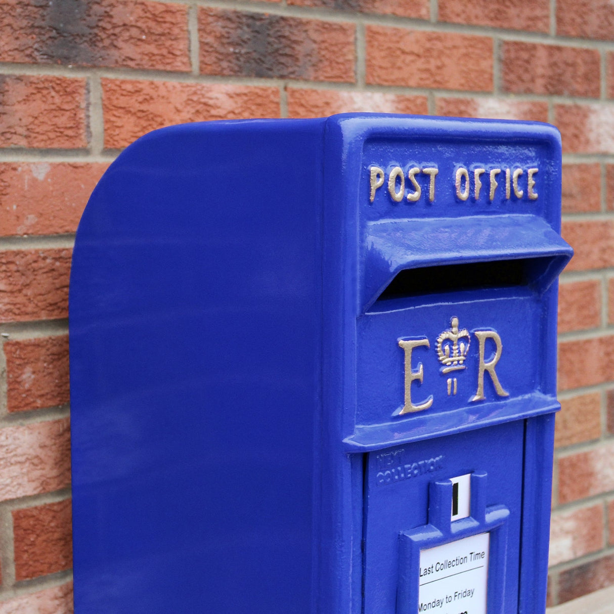 Blue Scottish Post Box with Stand