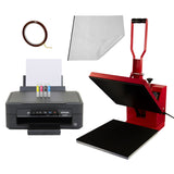 PixMax T-Shirt Sublimation Heat Press Machine, 38cm x 38cm Clam, Red F2