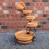 Terracotta 4 Tier Spilling Bowls Water Feature