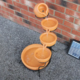 Terracotta 4 Tier Spilling Bowls Water Feature