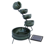 Green 4 Tier Spilling Bowls Water Feature