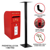 Red Royal Mail Post Box with Stand