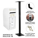 White Royal Mail Post Box with Stand
