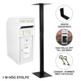 White Royal Mail Post Box with Stand