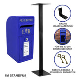 Blue Scottish Post Box with Stand