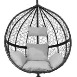 Hanging Rattan Egg Chair - Black