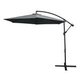 Grey Cantilever Parasol & Square Base