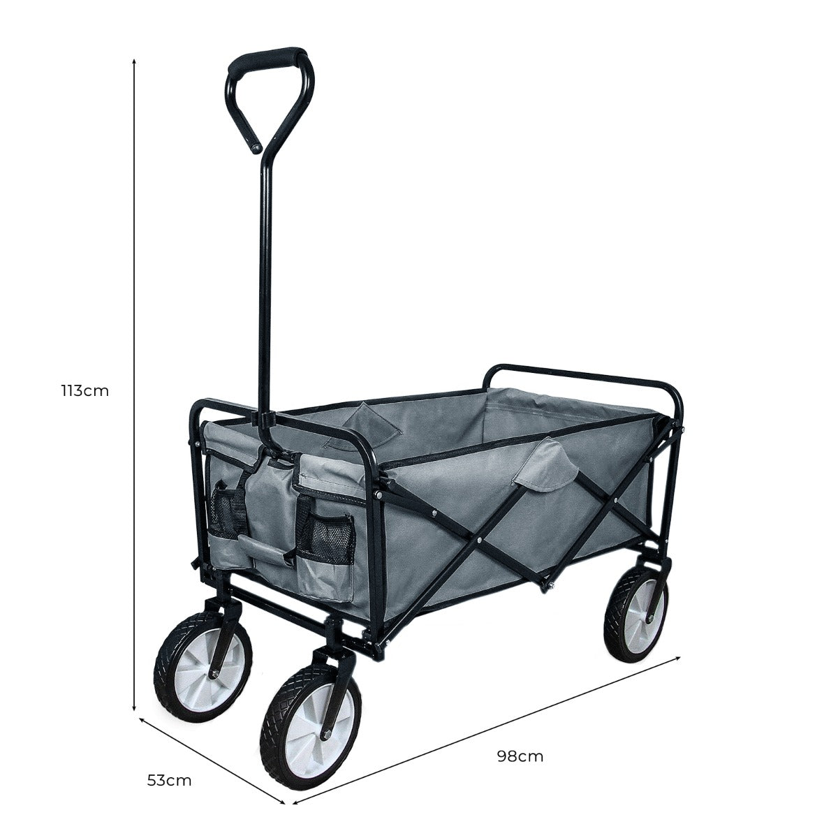 Foldable Garden Cart Grey