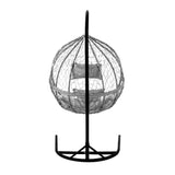 Hanging Rattan Egg Chairs x 2 - Grey