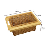 Pull Out Wicker Kitchen Baskets 400mm