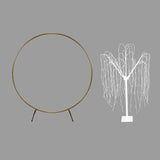 Wedding Moongate - Gold & 1 x Weeping Willow Tree 240cm Warm White