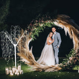 Wedding Moongate - White & 1 x Weeping Willow Tree 180cm Warm White