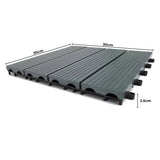 99 x WPC Decking Floor Tiles 30x30cm 9 SQM - Grey