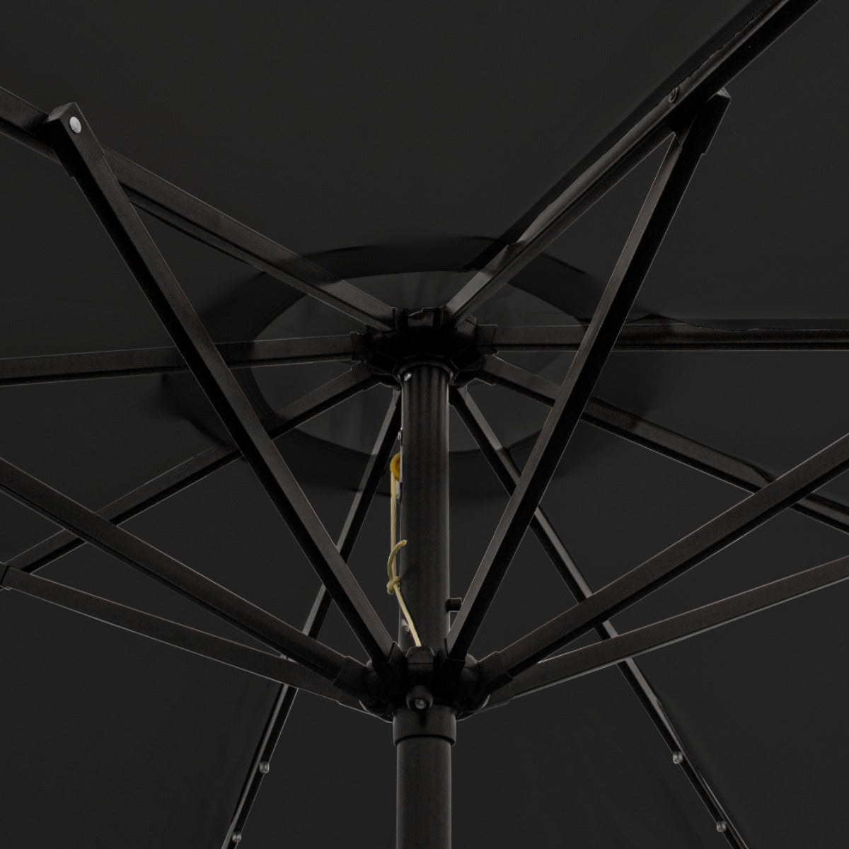 Black 2.7m LED Tilt Parasol