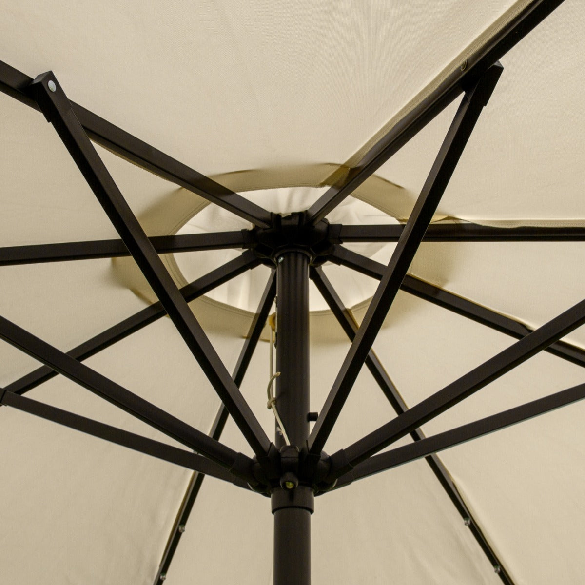 Cream 2.7m LED Tilt Parasol