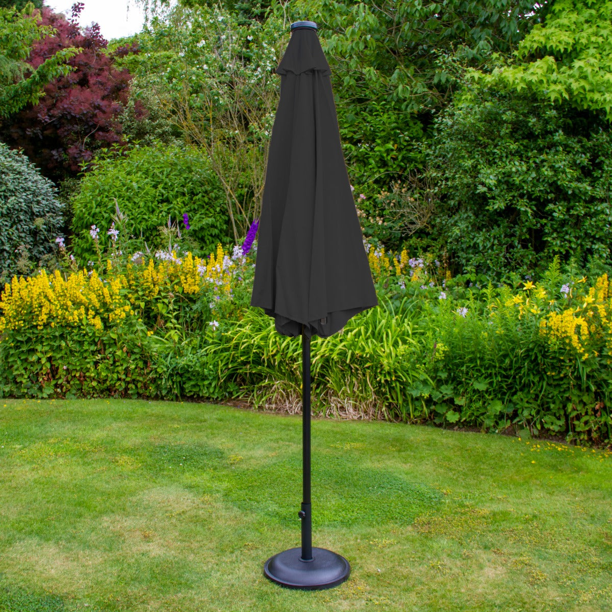 Grey 2.7m LED Tilt Parasol