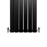 Designer Flat Panel Radiators Matt Black 1600mm x 420mm