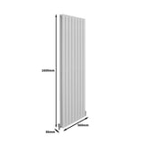 Designer Flat Panel Radiators Gloss White 1600mm x 560mm