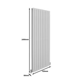 Designer Flat Panel Radiators Gloss White 1600mm x 700mm