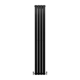 Designer Flat Panel Radiators Matt Black 1800mm x 280mm