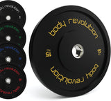 Body Revolution 2 x 15kg Black Olympic Bumper Plates