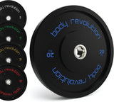 Body Revolution 2 x 20kg Black Olympic Bumper Plates
