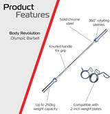 4ft Body Revolution Olympic Barbell Bar